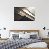 Dramatisch Zwart en Wit Architecturaal Canvas Afdruk (Insitu (Slaapkamer))