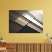 Dramatisch Zwart en Wit Architecturaal Canvas Afdruk (Insitu (Woonkamer))