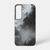 Dramatisch zwart en wit behang samsung galaxy hoesje (Achterkant)