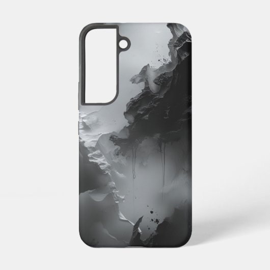 Dramatisch zwart en wit behang samsung galaxy hoesje (Achterkant)