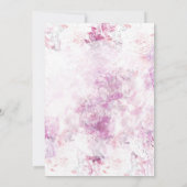 Dramatische Antiek paarse bloemen bruiloft uitnodi Kaart (Achterkant)