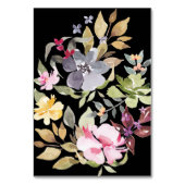 Dramatische Aquarel Bloemen Bruiloft Kaart (Achterkant)