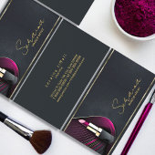 Dramatische Art Deco make-up kunstenaar Magenta ID Visitekaartje