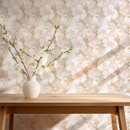 Dramatische Barok Bloemen Zacht Roos Goud V1 ID105 Behang