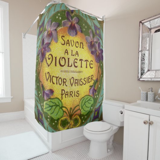 Dramatische Belle Epoch Frans Violet Perfume Douchegordijn (In situ)