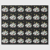 Dramatische bijen lieveheersbeestjes en witte bloe cadeaupapier (Vlak)