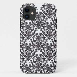 Dramatische Black Damask Patroon Case-Mate iPhone Case