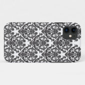 Dramatische Black Damask Patroon Case-Mate iPhone Case (Achterkant (horizontaal))