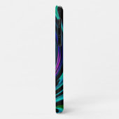 Dramatische Black en Turquoise Abstract Retro Twir Case-Mate iPhone Case (Achterkant/links)