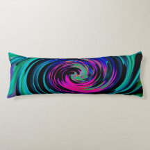 Dramatische Black en Turquoise Abstract Retro Twir
