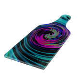 Dramatische Black en Turquoise Abstract Retro Twir Snijplank (Hoek)