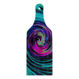 Dramatische Black en Turquoise Abstract Retro Twir Snijplank