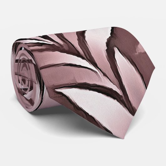 Dramatische bladeren in het witte moerbeige moerbe stropdas (Opgerold)