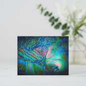Dramatische Blauwe Abalone Schelp Uitnodiging Briefkaart (Staand voorkant)