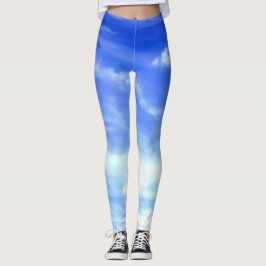 Dramatische blauwe hemel leggings