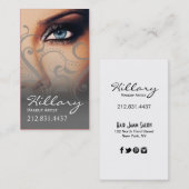 Dramatische blauwe ogen Makeup kunstenaar | grijs Visitekaartje (Voorkant / Achterkant)