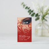 Dramatische blauwe ogen Makeup kunstenaar | rood Visitekaartje (Staand voorkant)