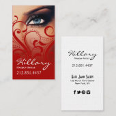 Dramatische blauwe ogen Makeup kunstenaar | rood Visitekaartje (Voorkant / Achterkant)