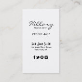 Dramatische blauwe ogen Makeup kunstenaar | roze Visitekaartje (Achterkant)