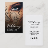 Dramatische blauwe ogen Makeup kunstenaar | zwart Visitekaartje (Voorkant / Achterkant)