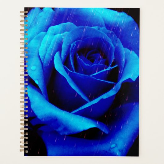 Dramatische blauwe Roos Planner (Voorkant)