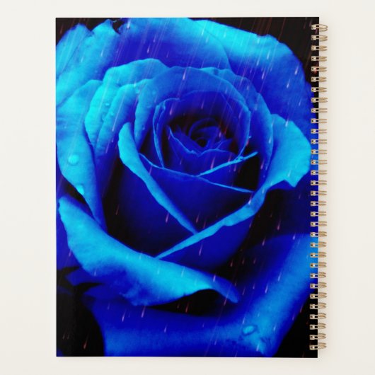 Dramatische blauwe Roos Planner (Achterkant)