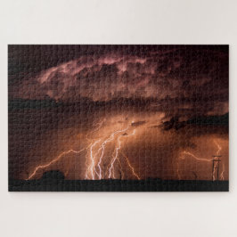 Dramatische bliksem Panorama Legpuzzel
