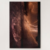 Dramatische bliksem Panorama Legpuzzel (Verticaal)