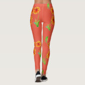 Dramatische bloemige Leggings (Achterkant)