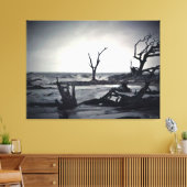 Dramatische bomen geraamtes aan de kust canvas afdruk (Insitu (Woonkamer))