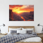 Dramatische canyon bij zonsopgang canvas afdruk (Insitu (Slaapkamer))