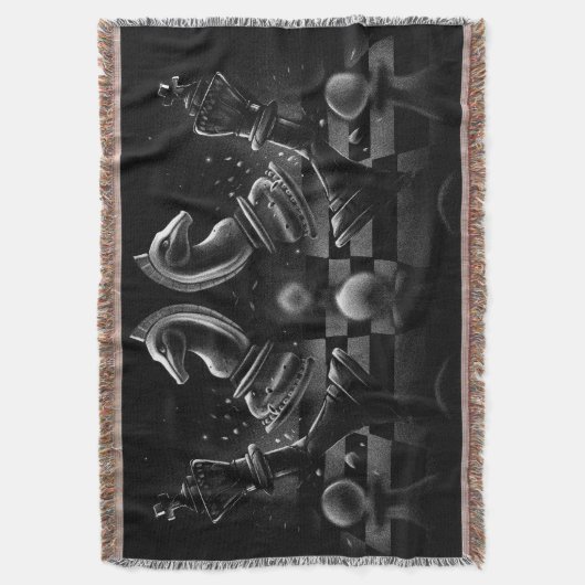 Dramatische Chess Monochrom Deken (Voorkant Verticaal)
