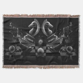 Dramatische Chess Monochrom Deken (Voorkant)