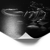 Dramatische Chess Monochrom Foto Afdruk (Hoek)
