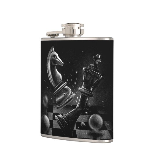 Dramatische Chess Monochrom Heupfles (Links)