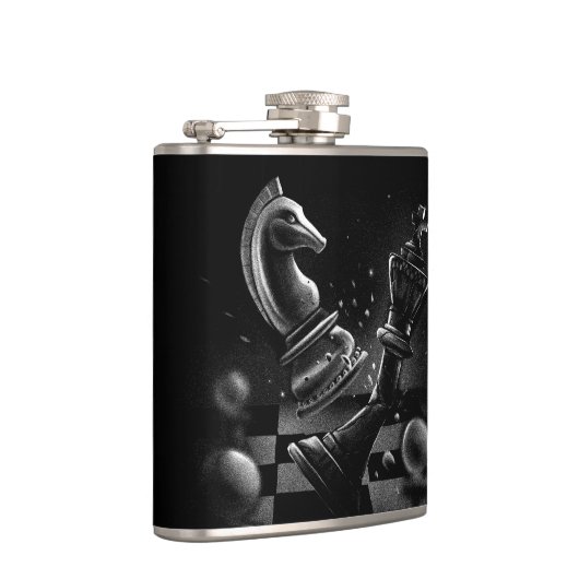 Dramatische Chess Monochrom Heupfles (Rechts)