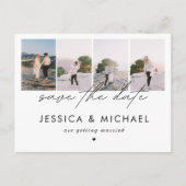 Dramatische Chic Script 4 Foto collage sparen de D Briefkaart (Voorkant)