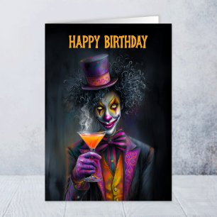 Dramatische Circus Clown Verjaardagskaart Kaart