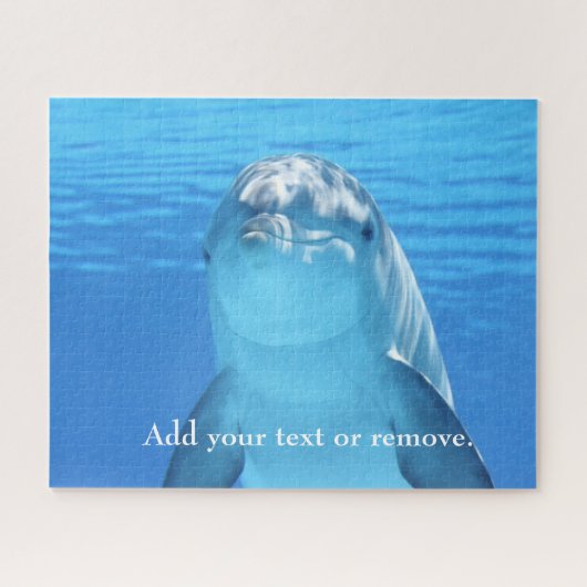 Dramatische close-up foto van een speelse dolfijn, legpuzzel (Horizontaal)