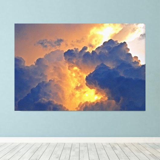 Dramatische cloudformatie canvas afdruk (Insitu (Houten vloer))
