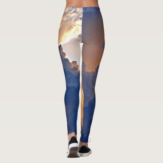 Dramatische cloudformatie leggings (Achterkant)
