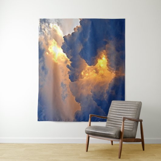 Dramatische cloudformatie wandkleed (In situ)