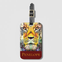Dramatische Colorful Lion Wildlife Pop Art met naa