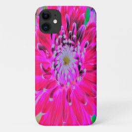 Dramatische Crimson Red en Pink Dahlia Flower Case-Mate iPhone Case