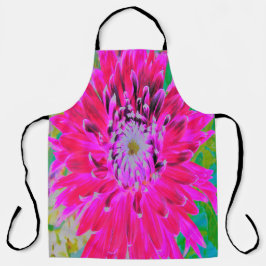 Dramatische Crimson Red en Pink Dahlia Flower Schort