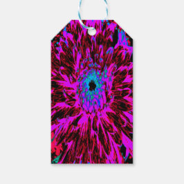 Dramatische Crimson Red, Paars en Black Dahlia Cadeaulabel