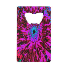 Dramatische Crimson Red, Paars en Black Dahlia Creditkaart Flessenopener