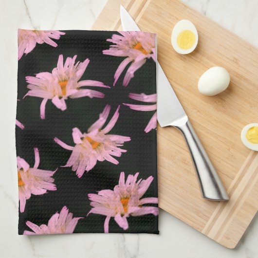 Dramatische Daisy Flower Pattern Theedoek (Quarter Fold)