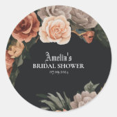 Dramatische donkere mysterieuze gotische vintage b ronde sticker (Voorkant)