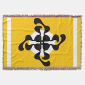 Dramatische dubble Q gespiegeld Modern geel zwart Deken (Voorkant)